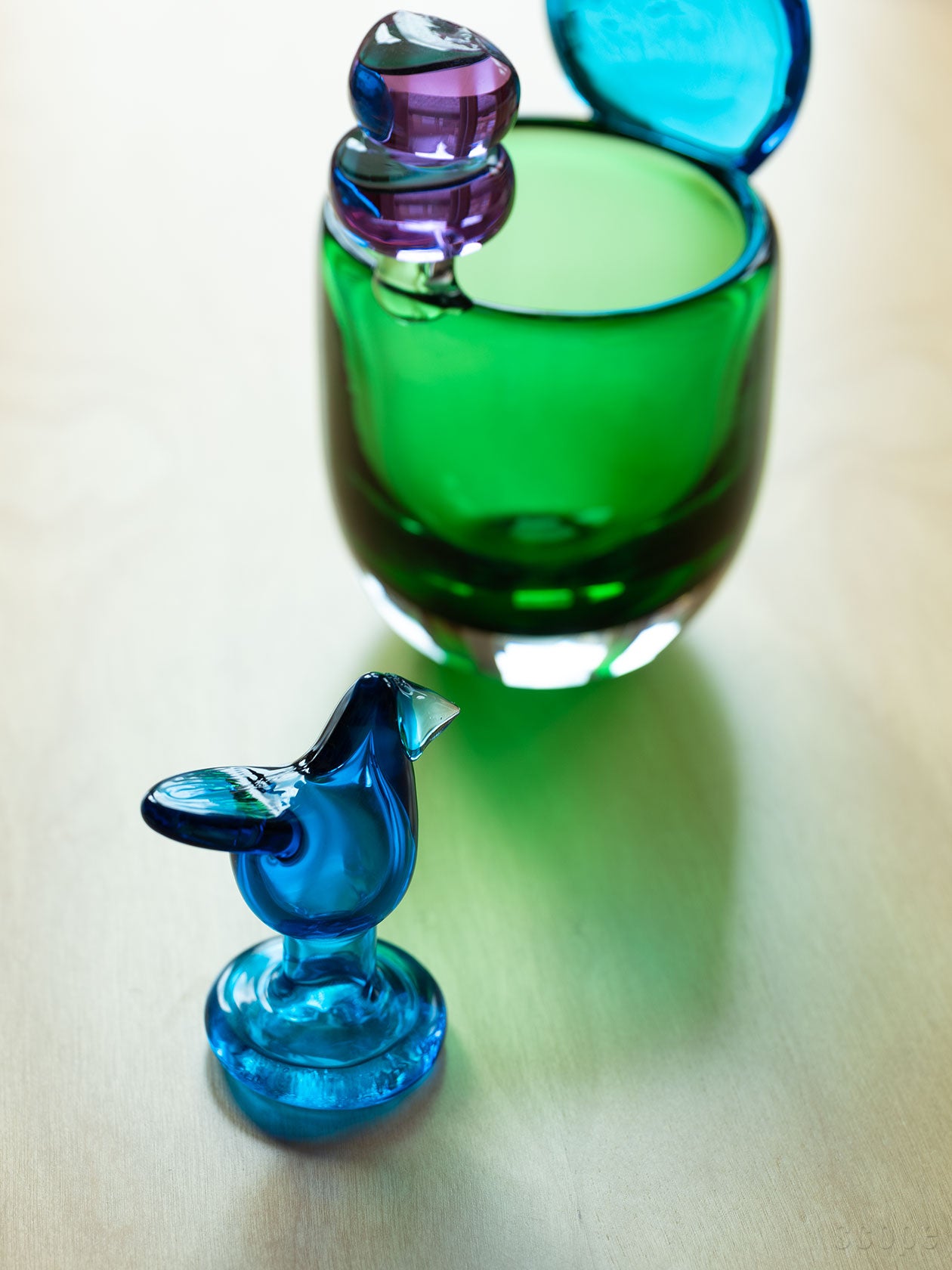 販売終了】iittala | Birds by Toikka ミニシエッポ脚付 ターコイズ x