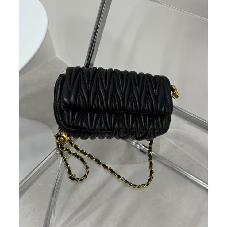 ぷっくり キルティング チェーン ショルダーバッグ[品番：ORGW0008908