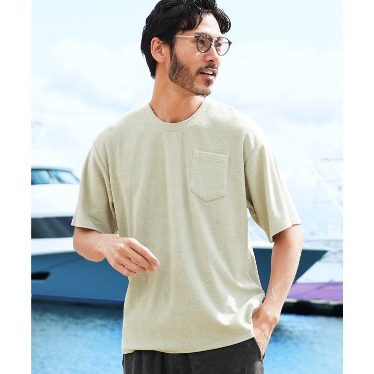 Tシャツ メンズ おしゃれ◇サマーパイルTシャツ◇ひんやり[品番