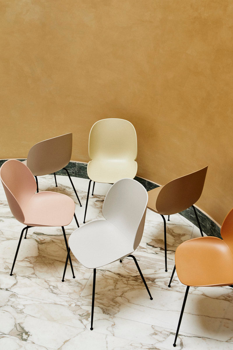 Beetle Chair Un-upholstered Black Conic Base Black 42cm – D9 STUDIO