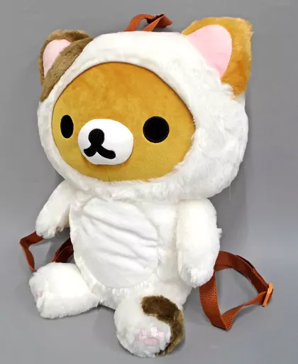のんびりネコ ぬいぐるみ リュック リラックマ コリラックマ カバン リラックマ」のぬいぐるみリュックとキャリーオンショルダーバッグ