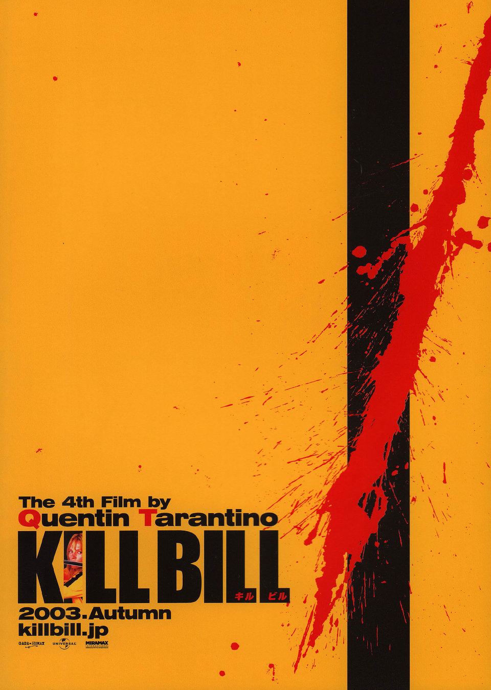 Kill Bill: Vol. 1 Original 2003 Japanese B5 Chirashi Handbill