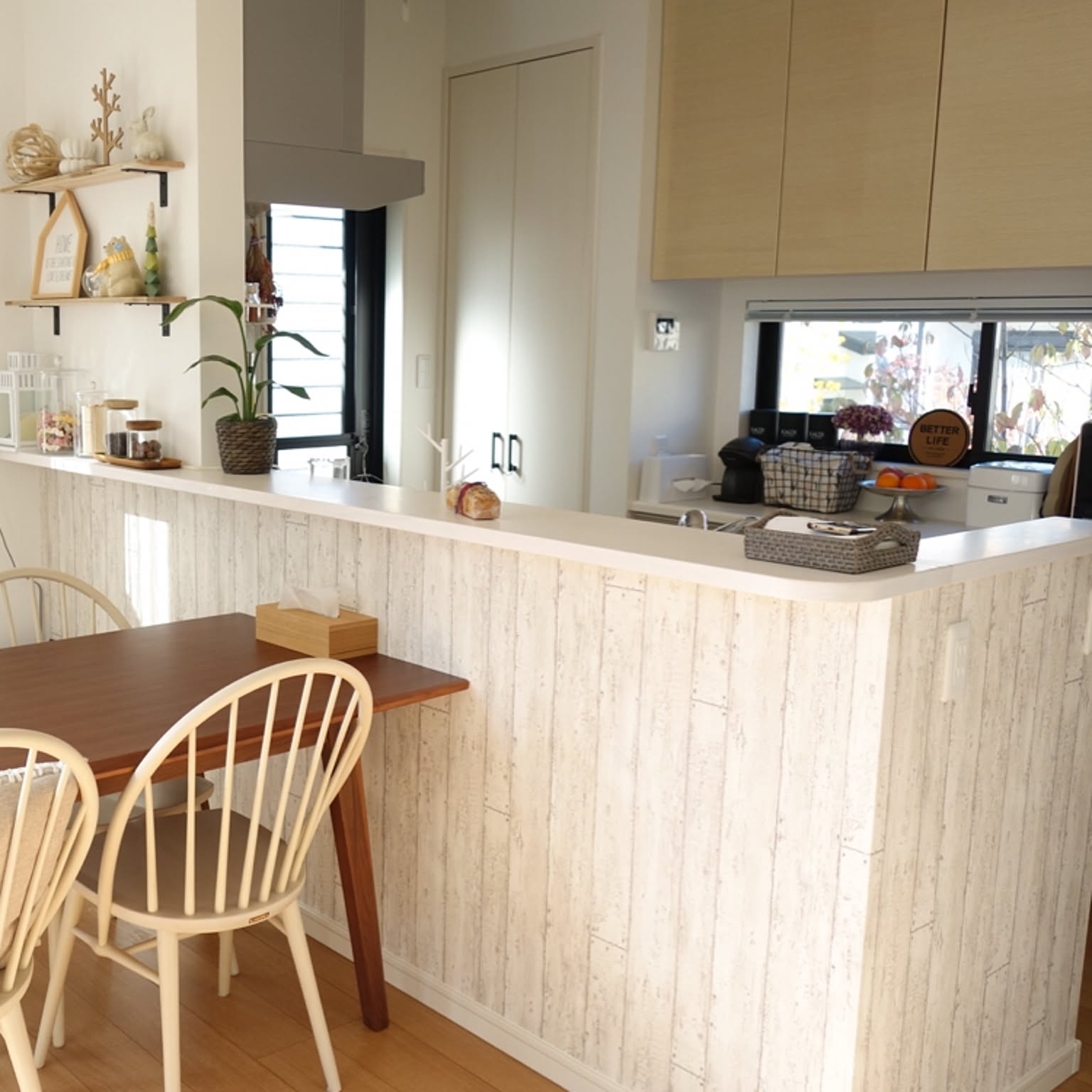 キッチン/北欧/キッチン/キッチンカウンター/カフェ風などの