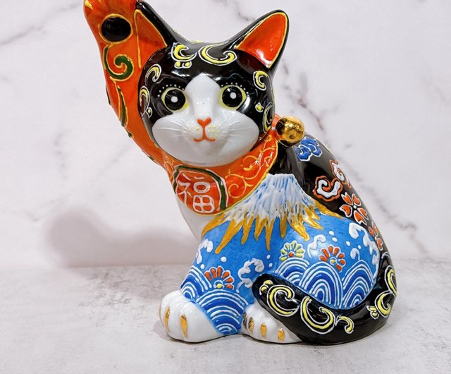 香港 九谷焼招き猫 | 九谷焼白炭土菊水 ourlittlezoneluckycat - Pinkoi