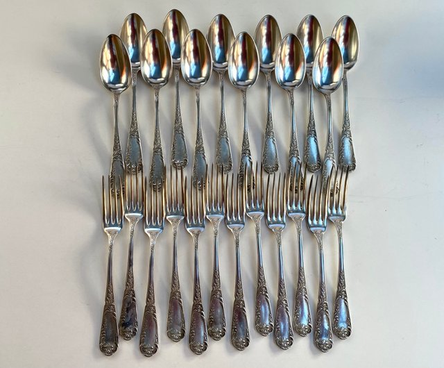 ベルギー ヴィンテージ シルバー プレート カトラリー セット スプーン