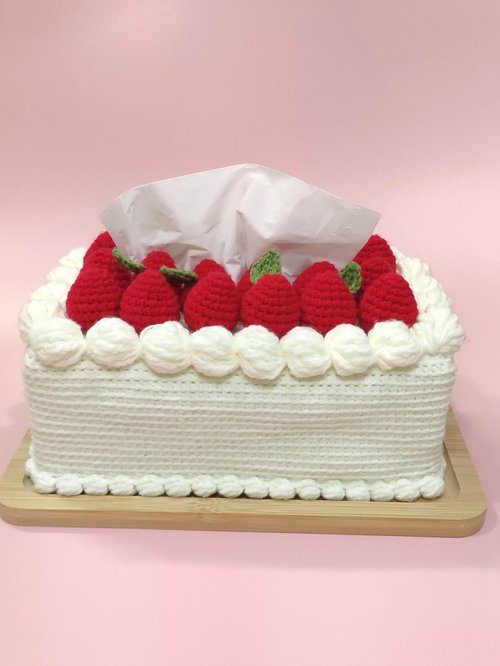 香港 【ストロベリーホイップケーキ】手作りティッシュボックス