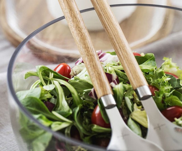 台湾 オークベースのガラス製サラダボウル sagaform-taiwan - Pinkoi