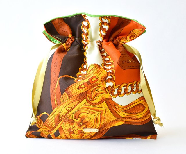 SCF KINCHAKU (M) / スカーフ巾着 (M) - ショップ Chicolatte