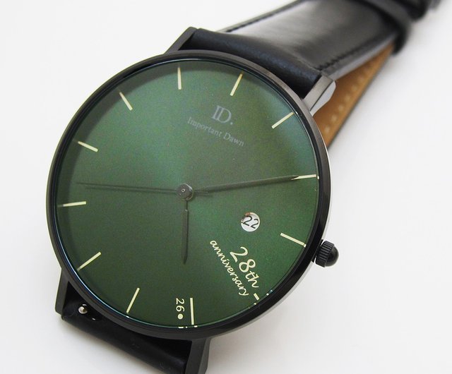 送料無料】台湾 【オーダーメイド時計ギフト】結婚28周年記念（表面