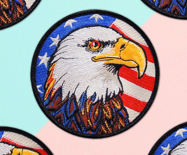 台湾 【刺繍ワッペン】Roundarm - アメリカンハクトウワシ ICONA - Pinkoi