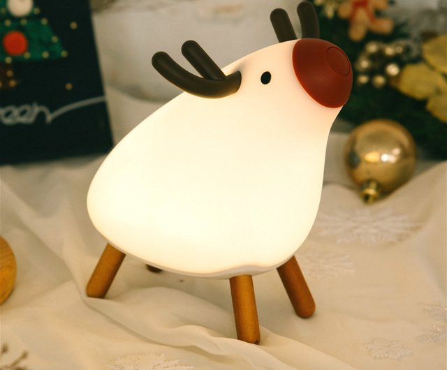 台湾 トナカイナイトライト 4段定時消灯 調光可能 USB充電式 授乳