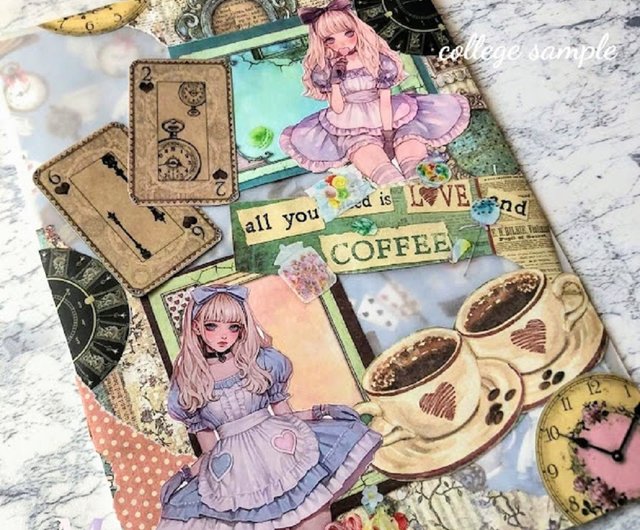 送料無料】コラージュシート デザインペーパー a4 素材紙 コラージュ