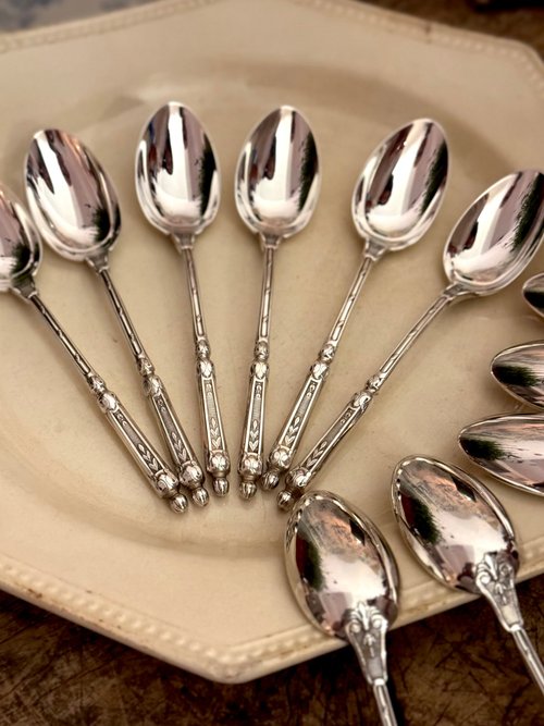 フランスアンティークスプーン4本GARE ST-LAZARE駅19世紀〜20世紀