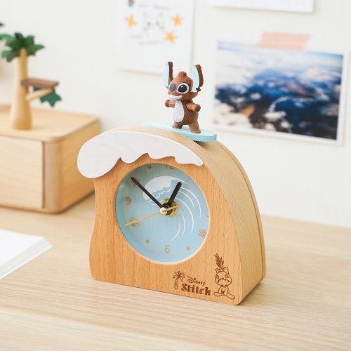 台湾 【リロ・アンド・スティッチ】動く時計 木製卓上時計 ディズニー