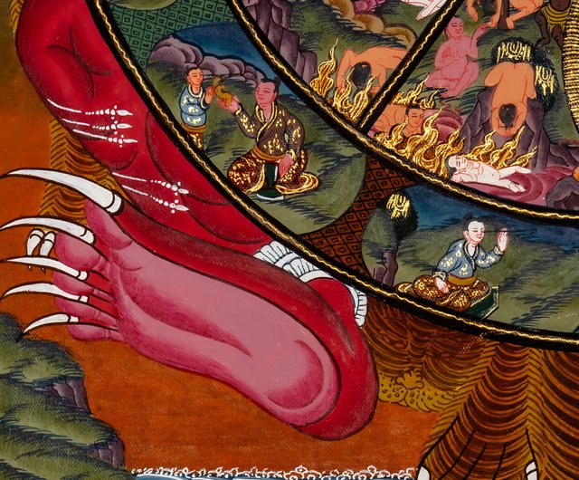 ネパール タンカ傑作-チベット仏教の輪廻の絵 Boudha Stupa Thanka