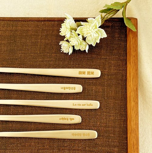 韓国 韓国真鍮食器スプーン箸セット4人前 brassware - Pinkoi