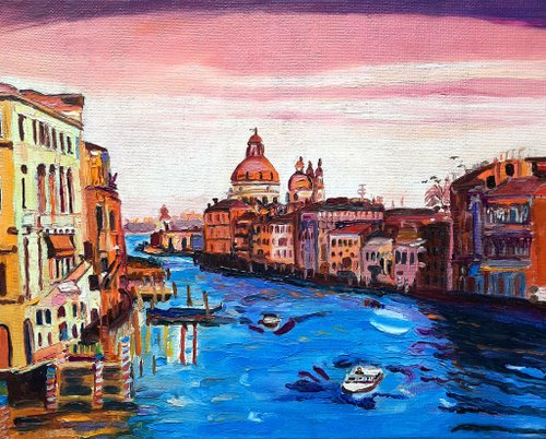 Amleto Colucci イタリア画家 油絵 風景画 海辺の家 オリジナル 公式