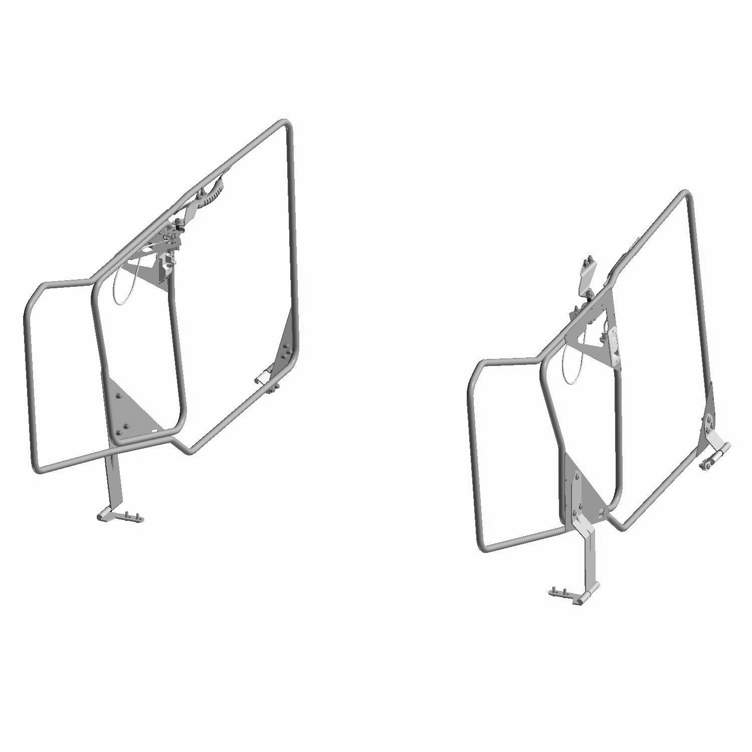 Zip Window Doors for RANGER CREW SP 570 & PRO XD CREW, Rear, Set