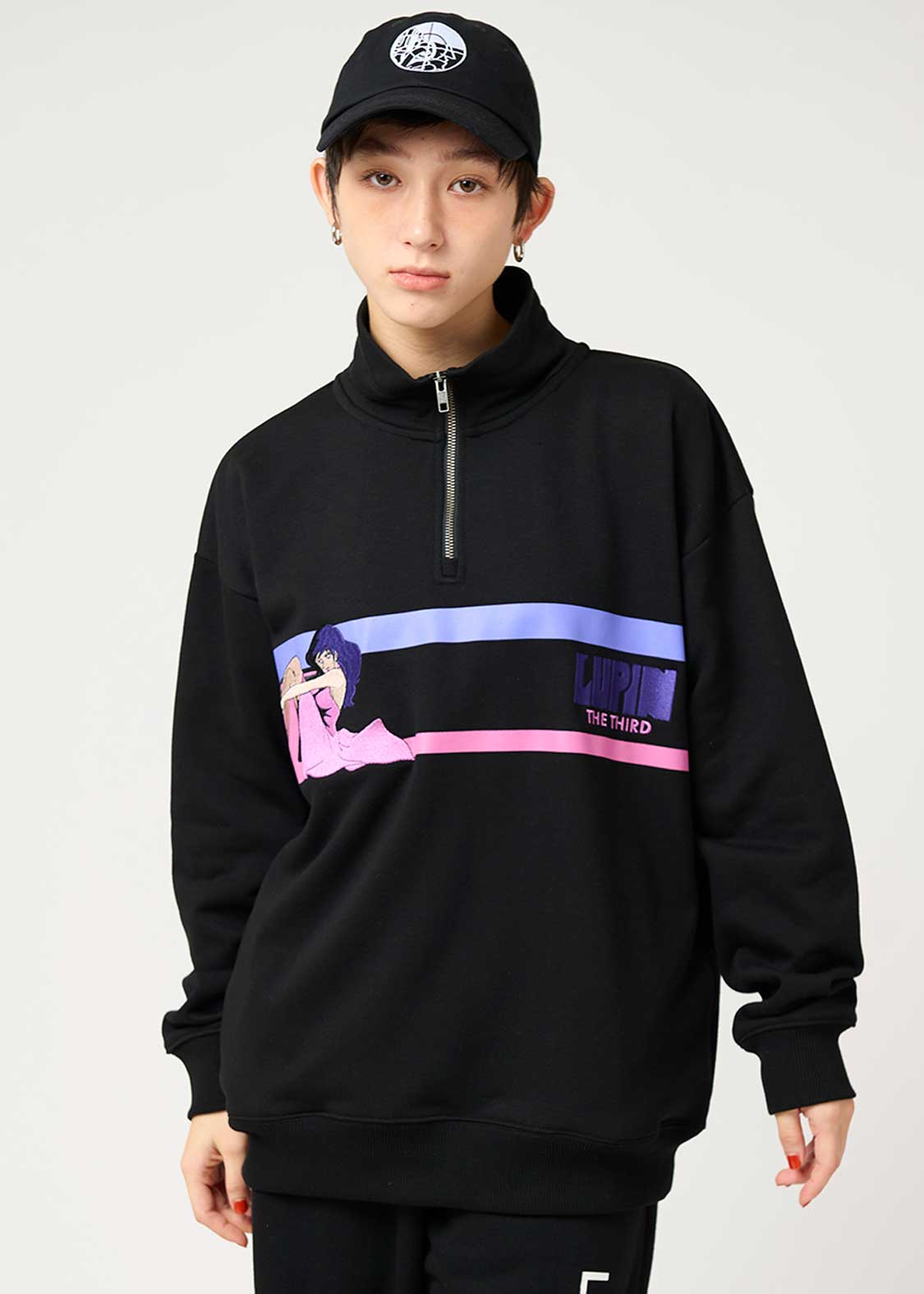 峰不二子｜ハーフジップスウェット｜ユニセックス｜グラニフ(graniph