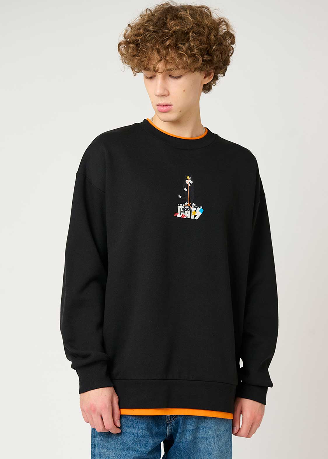 ザ フォーキャッツ メンバーズ｜裏起毛レイヤードビッグスウェット