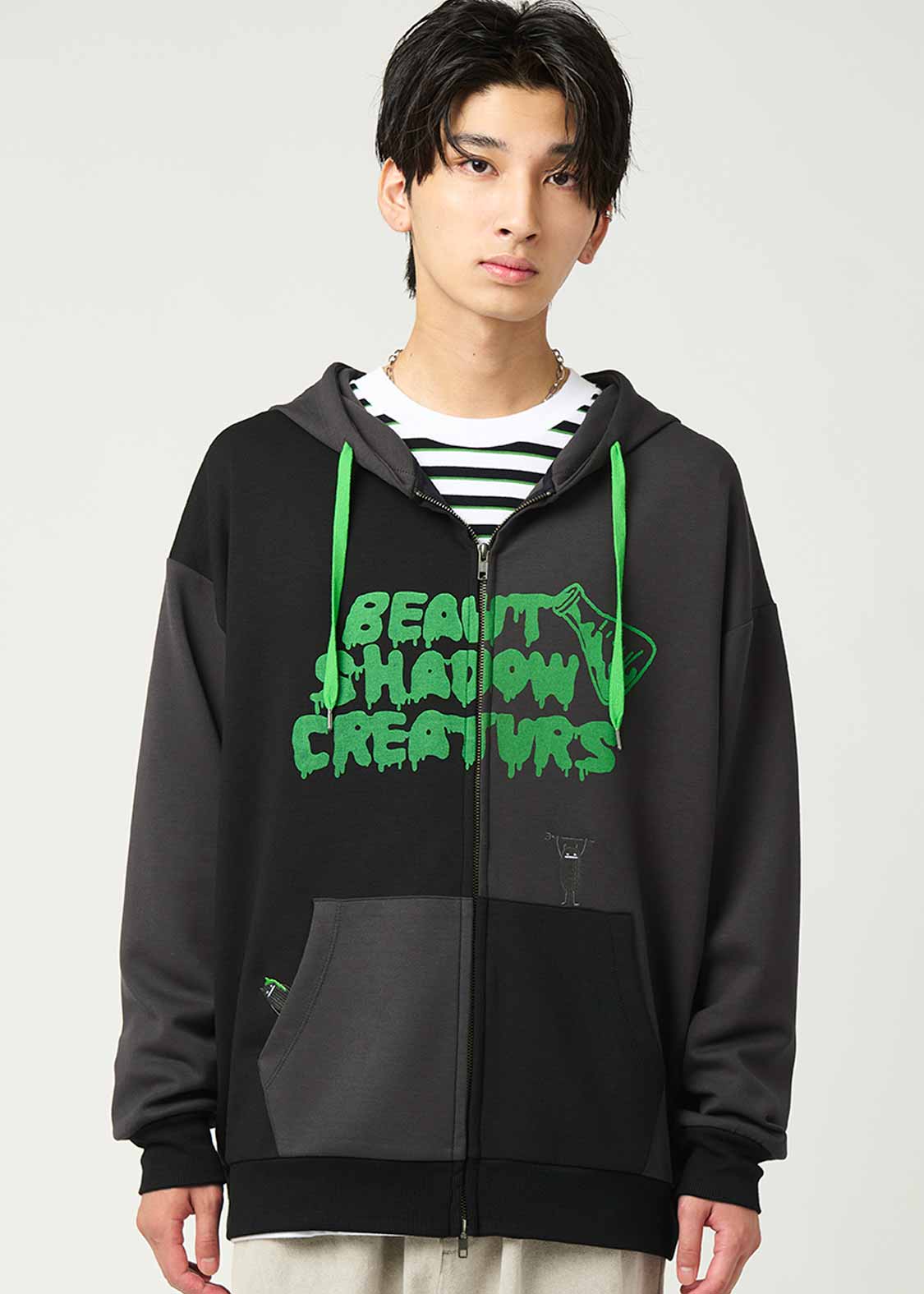 ビューティフルシャドークリーチャー｜ポンチビッグシルエットジップ