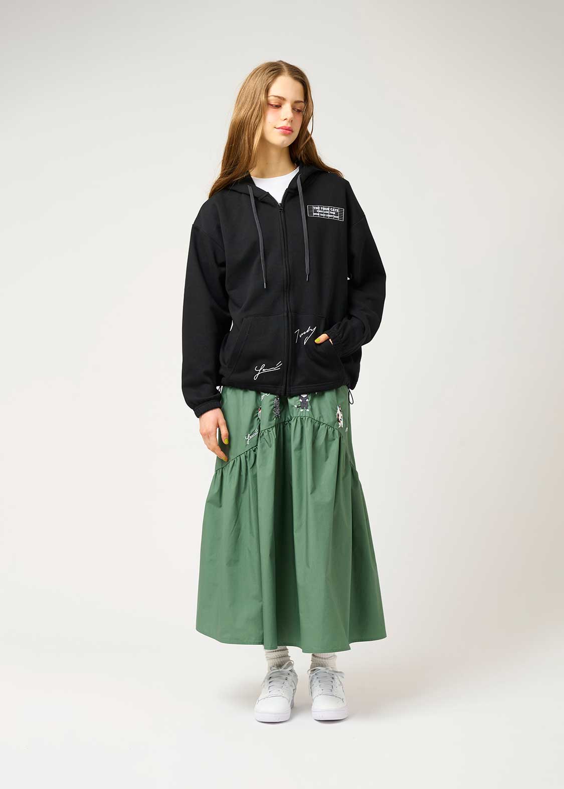 ザ フォーキャッツ クール｜ビッグシルエットジップパーカー｜ユニ