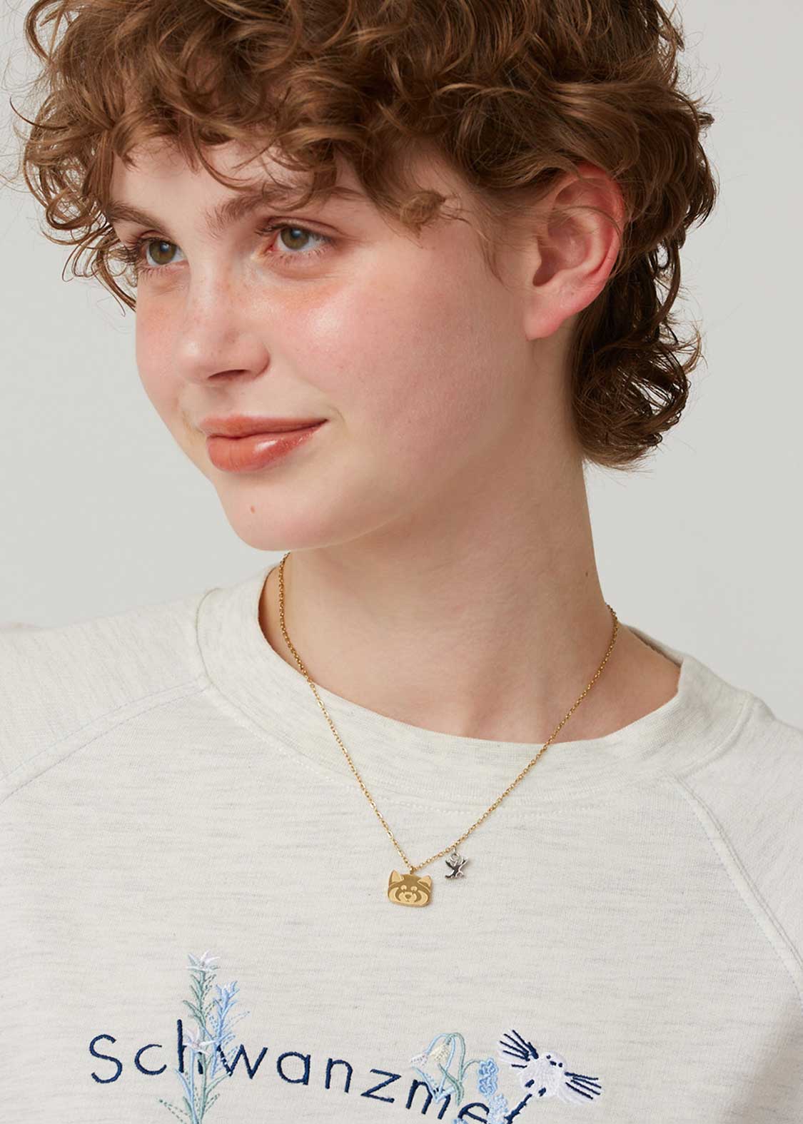 イカクフェイス｜ステンレスネックレス｜ユニセックス｜グラニフ