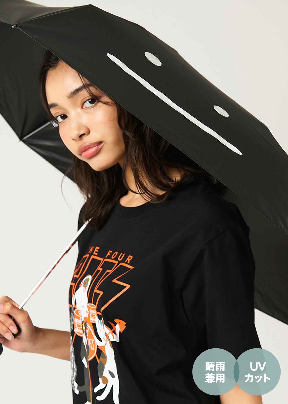 ビューティフルシャドーズーム(Wpc.) ｜晴雨兼用 折りたたみ傘 53cm