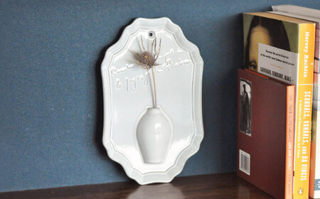 美濃焼】ウォールベース WHITE【丸新製陶】｜インテリア 美濃焼 花瓶