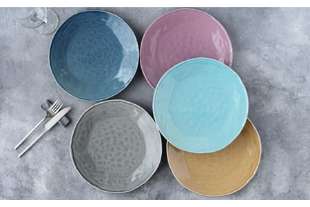 美濃焼】大皿 25cm Nuan 5色セット 【EAST table】食器 うつわ