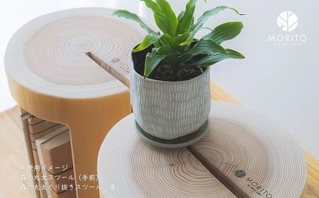 森の丸太スツール＜杉／磨き丸太仕上げ＞／ スツール オットマン