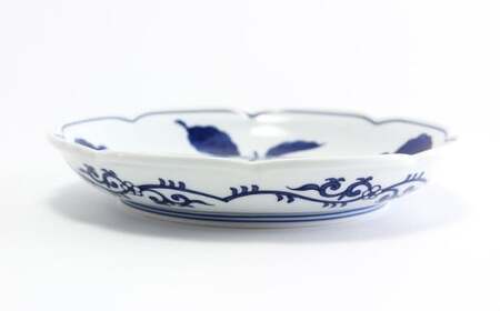 源右衛門窯 源右衛門窯 染付茄子絵 皿 器 食器 盛皿 飾り皿 茄子絵 染