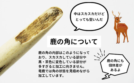 鹿の角 キーホルダー 1個 【竜鹿】／ 鹿角 鹿 しか シカ グッズ 本物