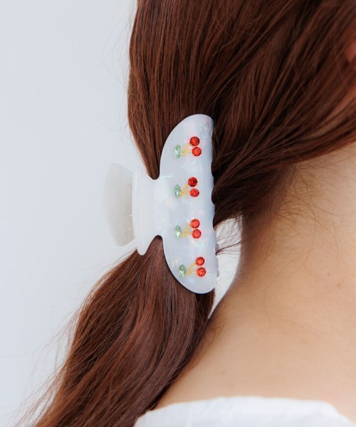 チェリーヘアクリップ（バレッタ/ヘアクリップ）｜flower（フラワー