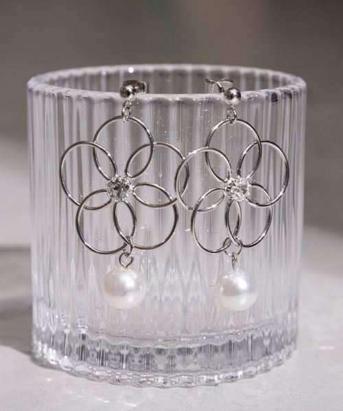 セール】パール&花火結び水引ピアス（ピアス（両耳用））｜epic day