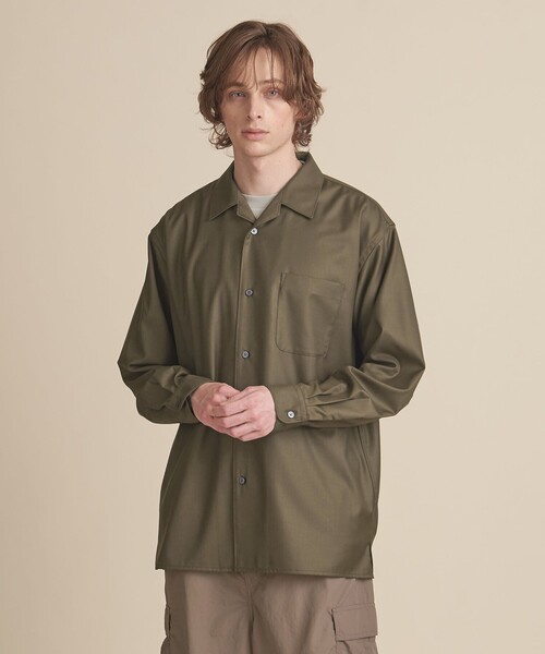 ZOZO限定】ドレープ オープンカラーシャツ -セットアップ対応-（シャツ