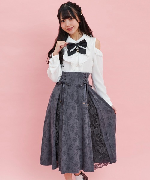 Secret Honey（シークレットハニー）の「レース切替バラ柄ジャガード