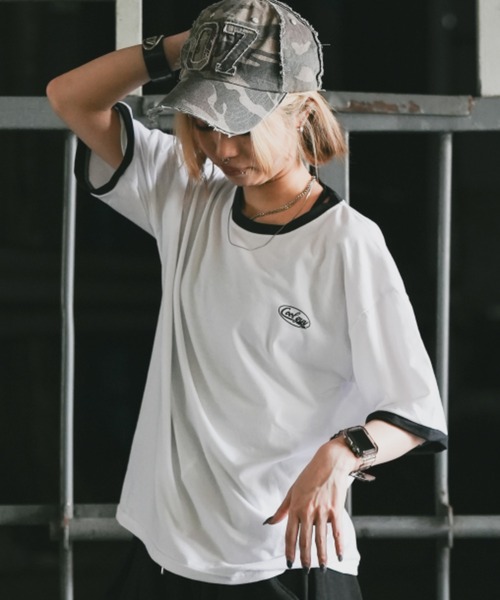 セール】ワンポイント 韓国 ストリート y2k 古着風 ロゴ クルーネック