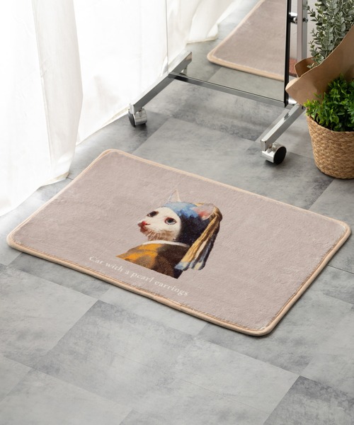 セール】もこもこ起毛 犬・猫デザイン マット 40x60cm（ラグ/マット