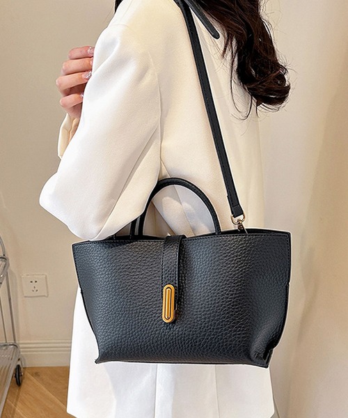 セール】2WAY ヴィーガンレザーサイドスリットハンドバッグ/ショルダー