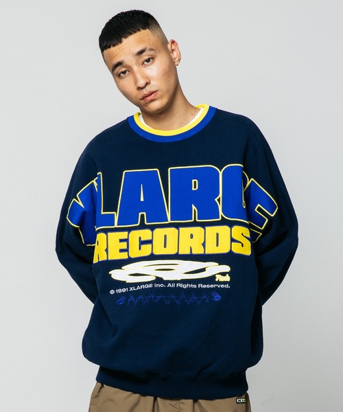 XLARGE（エクストララージ）の「XLARGE RECORDS LOGO CREWNECK SWEAT