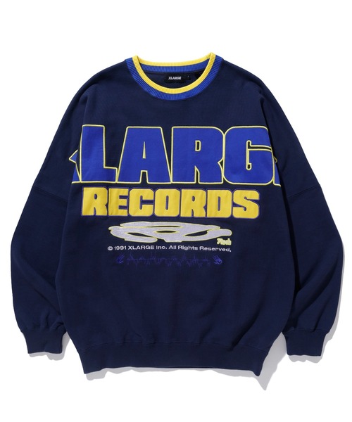 XLARGE（エクストララージ）の「XLARGE RECORDS LOGO CREWNECK SWEAT