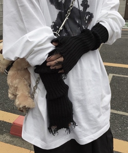 A'GEM/9 × .kom『NOVESSEL/ノベセル』ダメージ加工アームウォーマー