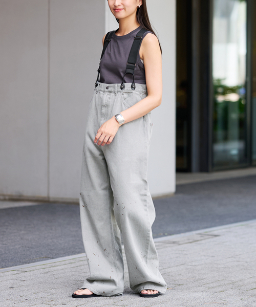 セール】PAYDAY /ペイデイ サスペンダー付きペイント加工デニム