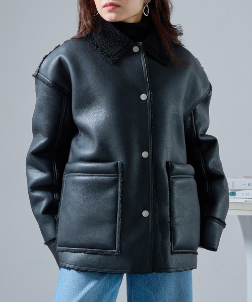 セール】【UNIVERSAL OVERALL】U2532473 REVERSIBLE HALF COAT