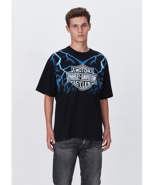 NEIGHBORHOOD x Harley-DavidsonライトニングボルトTシャツ（Tシャツ