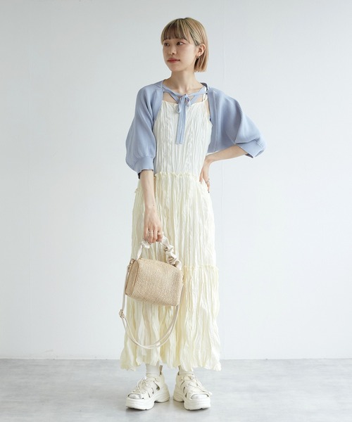 w closet（ダブルクローゼット）の「しわ加工キャミワンピース