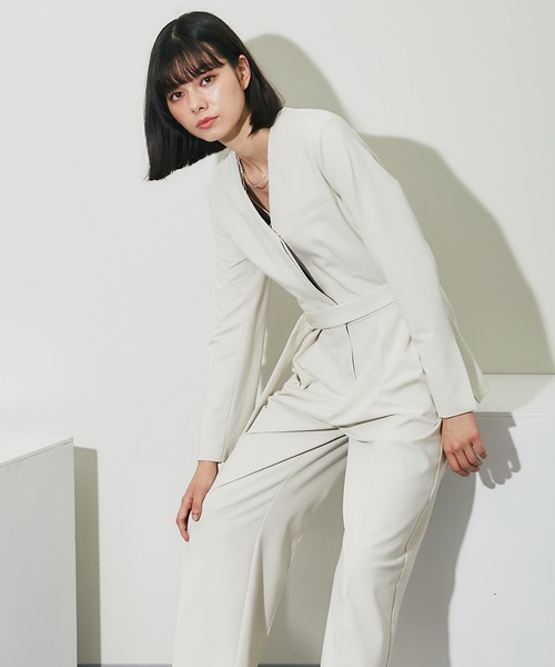 セール】長袖オールインワンパンツドレス（スーツセット）｜SMILE