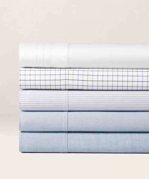 オーガニック コットン オックスフォード ソリッド フラットシーツ