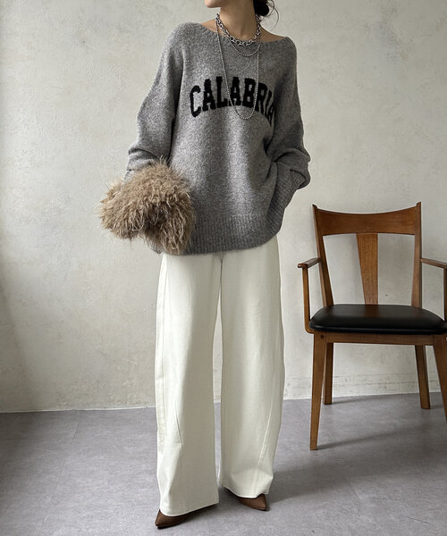 DouDou（ドゥドゥ）の「CALABRIAインターシャ2WAYカーディガン（ニット